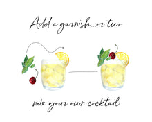 Load image into Gallery viewer, Design Your Own! 650 Drink Images + Garnishes Included, Wedding Bar Menu Template, Signature Cocktail Sign, Christmas Drink Menu Holiday