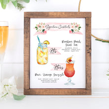 Load image into Gallery viewer, Design Your Own! 2,500+ Drink Images + Garnishes Included, Signature Cocktail Sign Template, Rustic Drink Bar Menu Printable, Download