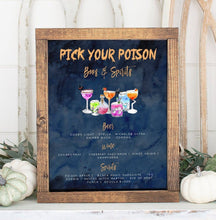 Load image into Gallery viewer, Halloween Bar Menu Template, Halloween Signature Cocktails Template, Drink Menu Template, Signature Drinks, NEW Halloween Drink Images