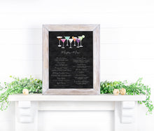 Load image into Gallery viewer, Martini Drink Menu, Editable Signature Cocktails Template, Bar Menu Sign Template, Signature Drinks Sign, 41 Watercolor Drink Images