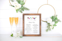 Load image into Gallery viewer, Martini Drink Menu, Editable Signature Cocktails Template, Bar Menu Sign Template, Signature Drinks Sign, 41 Watercolor Drink Images