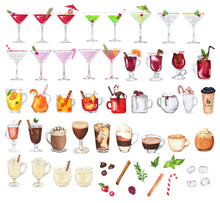 Load image into Gallery viewer, Valentine&#39;s Day Drink Menu, Signature Cocktails Template, Rainbow Heart Boho Love Bar Menu Sign, Galentine&#39;s Day Drinks Sign, 2,500+ Drinks