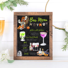 Load image into Gallery viewer, Halloween Bar Menu Editable Sign, Chalkboard Halloween Cocktails Template, Drink Menu Template, Signature Drinks, NEW Halloween Drink Images