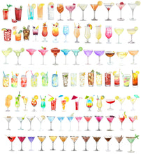 Load image into Gallery viewer, Design Your Own! 650 Drink Images + Garnishes Included, Wedding Bar Menu Template, Signature Cocktail Sign, Christmas Drink Menu Holiday