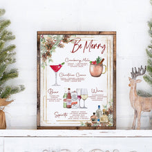 Load image into Gallery viewer, Christmas Signature Drinks Sign, Holiday Bar Menu Template, Pine Cone Drink Menu Sign Template, Signature Drinks Sign, 2,500+ Drink Images