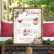 Load image into Gallery viewer, Christmas Party Drink Menu, Signature Drinks Sign, Holiday Bar Menu Template, Pine Cone Drink Menu Sign Template, Signature Drinks Sign