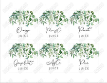 Load image into Gallery viewer, Mimosa Juice Label, Mom-osa Juice Label, Printable Mimosa Bar Tags, Instant Download PDF, Greenery Mimosa Label, Juice Bar Eucalyptus Tag