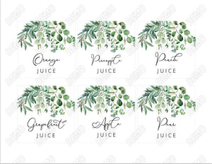 Mimosa Juice Label, Mom-osa Juice Label, Printable Mimosa Bar Tags, Instant Download PDF, Greenery Mimosa Label, Juice Bar Eucalyptus Tag