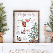 Load image into Gallery viewer, Christmas Party Drinks Sign, Holiday Bar Menu Template, Christmas Cocktails Drink Menu Sign Template, Signature Drinks, 1,500+ Drink Images