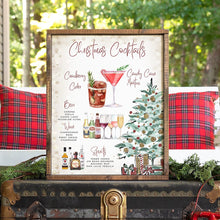 Load image into Gallery viewer, Christmas Party Drinks Sign, Holiday Bar Menu Template, Christmas Cocktails Drink Menu Sign Template, Signature Drinks, 2,500+ Drink Images