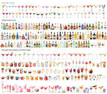 Load image into Gallery viewer, Design Your Own! 2,500+ Drink Images + Garnishes Included, Signature Cocktail Sign Template, Rustic Drink Bar Menu Printable, Download