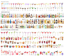 Load image into Gallery viewer, New Year&#39;s Eve Signature Drink Template, New Years Eve Cocktail Sign, Holiday Bar Menu, Black Gold Bar Sign 2,500+ Drink Images + Garnishes